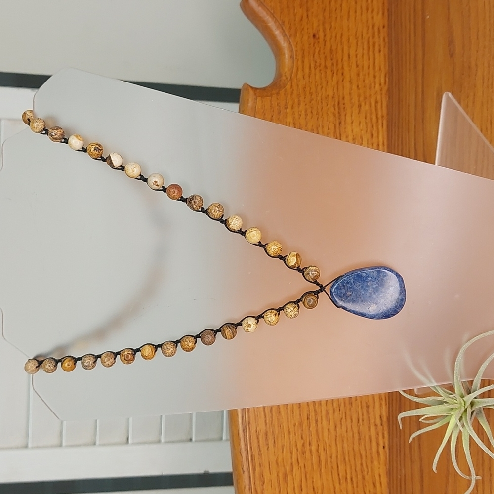 Handcrafted Jasper & Sodalite Necklace,  by Rust Belt Raised